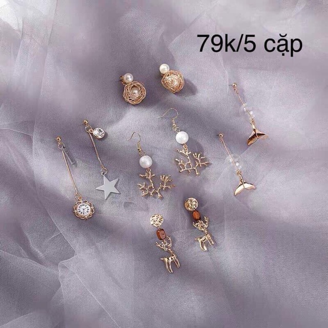 Set Khuyên Tai 79K/ 5 cặp