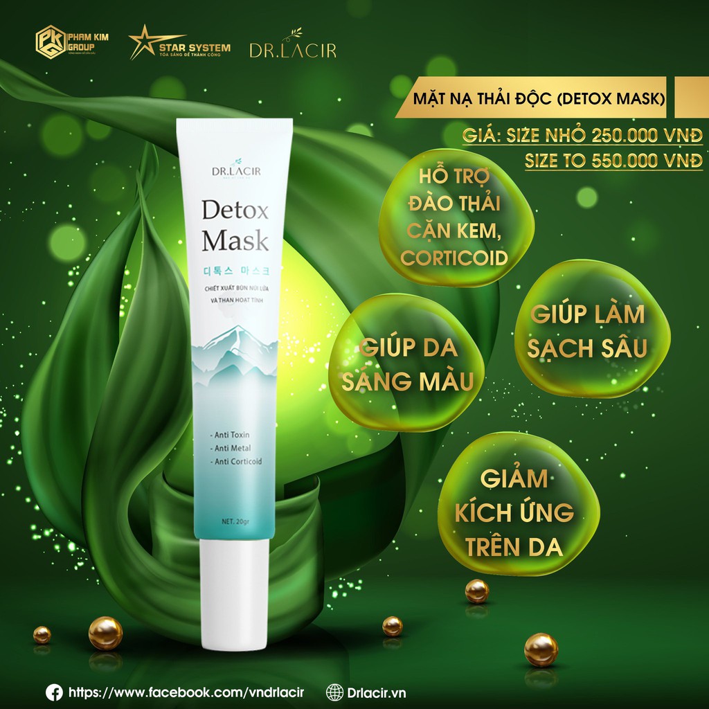 Mặt nạ thải độc da Dr Lacir ( nhỏ) - mẫu mới