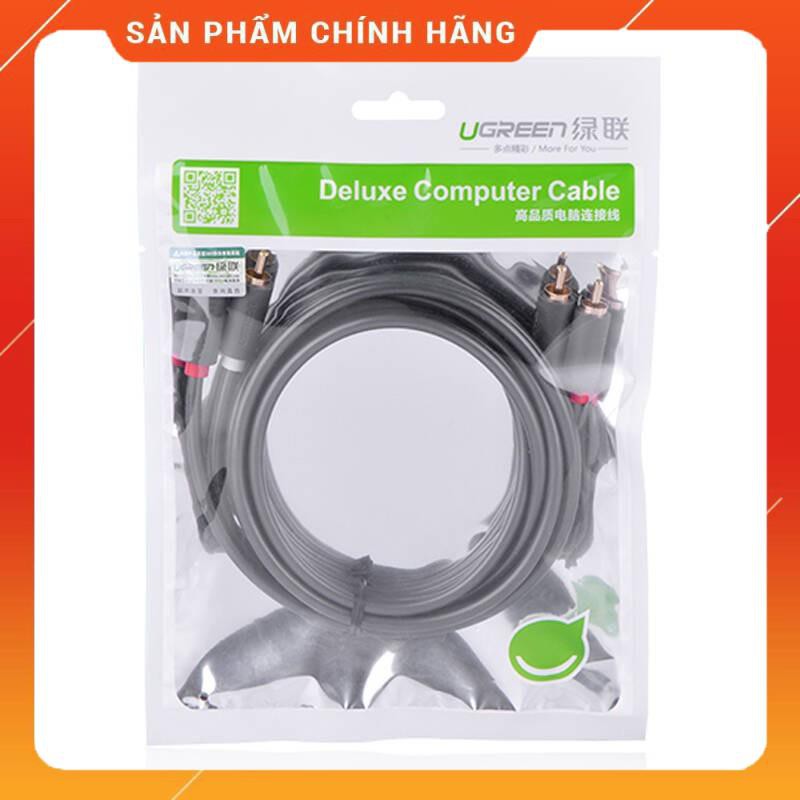 Cáp Audio 2 đầu RCA (hoa sen) chính hãng UGREEN AV104 (Đen) dailyphukien