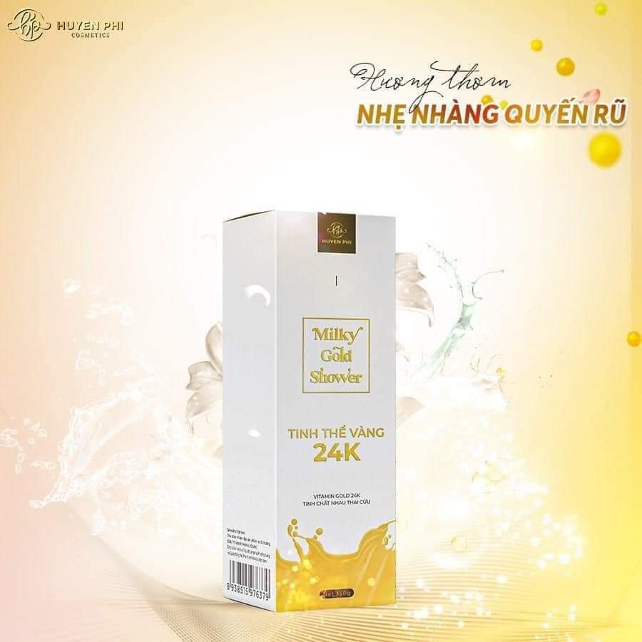 Sữa Tắm Nước Hoa 24K - Tinh Chất Nhau Thai Cừu Huyền Phi Cosmetics - Sở Hữu Làn Da Mướt Mịn,Trắng Hồng,Thơm Quyến Rũ