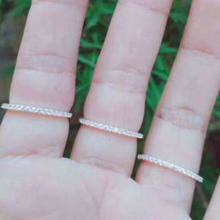 Nhẫn nữ 1 hàng đá bạc 925 làng nghề HD( kèm feedback KH)