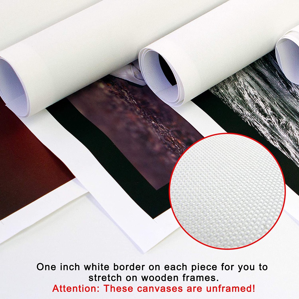 Set 5 Tranh Vải Canvas Treo Tường Trang Trí Hình Anime Demon Slayer Kimetsu No Yaiba