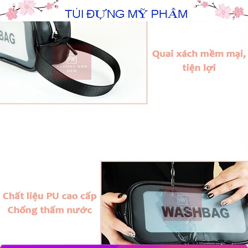 Túi Đựng Mỹ Phẩm, Đồ Trang Điểm Du Lịch, Washbag Trong Suốt - Chống Nước