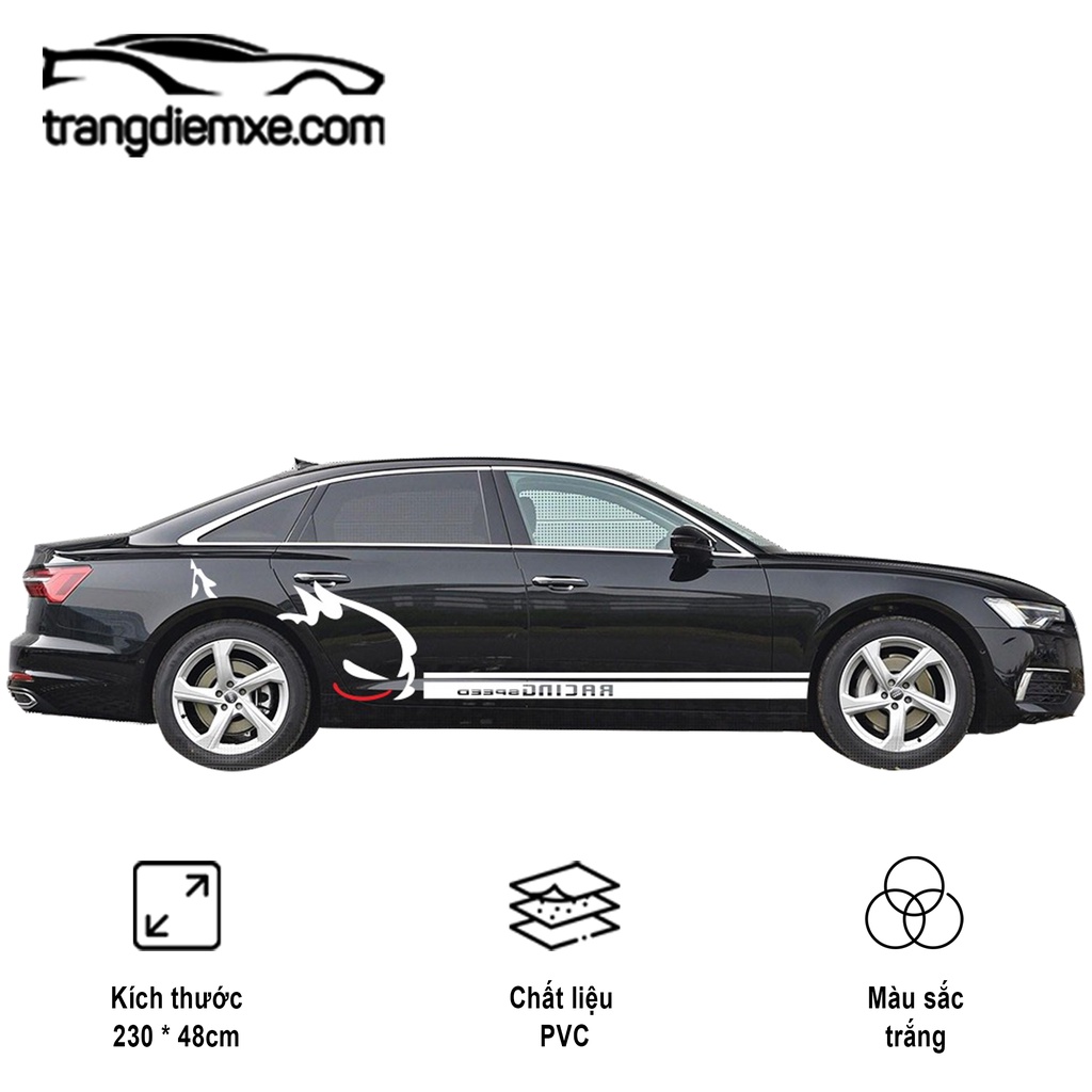 Decal Dán Xe Hình Thỏ Y35 Hình Dán Đầy Cá Tính Trangdiemxe