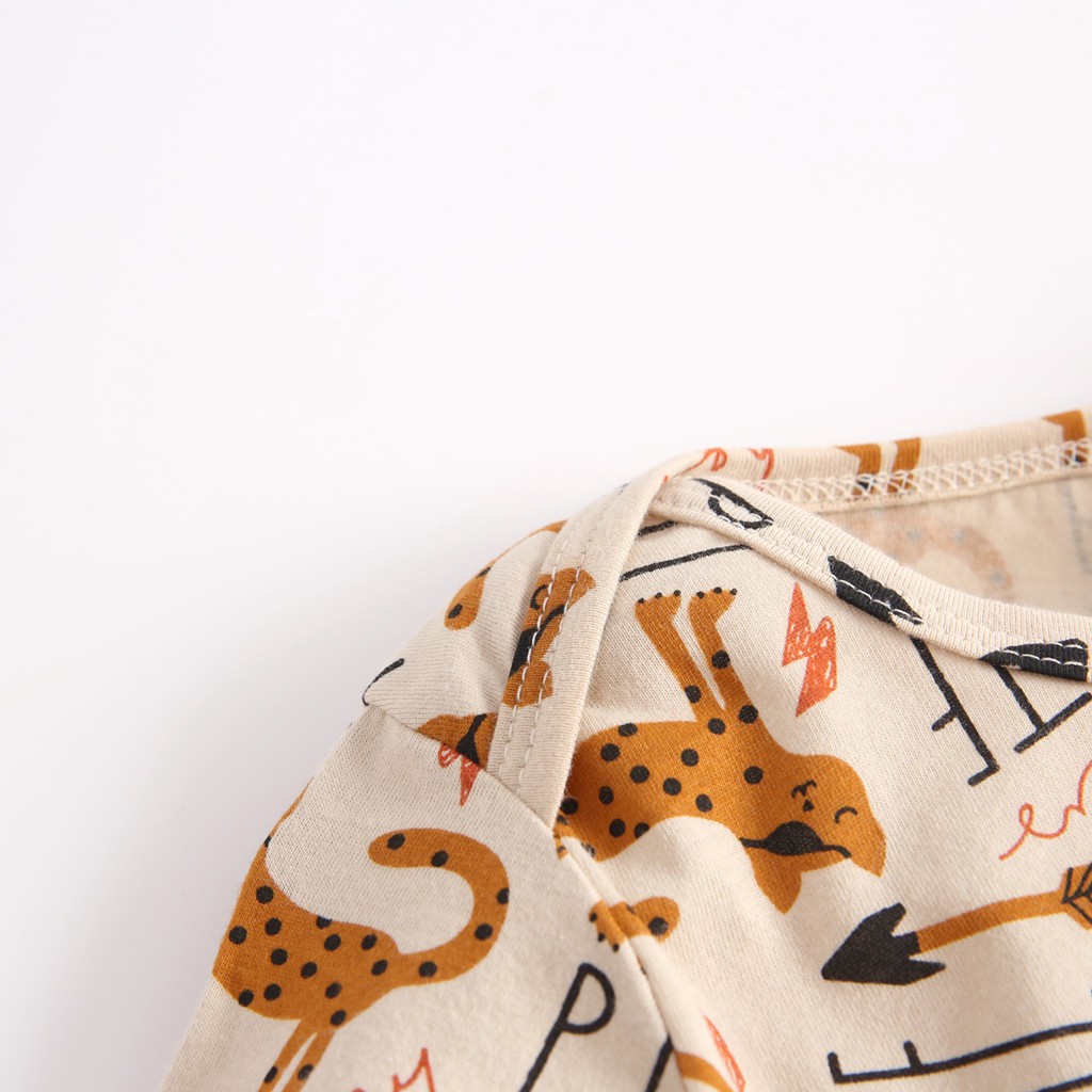 Sanlutoz Bình thường Đã in Dễ thương Áo liền quần Sơ sinh Đứa bé