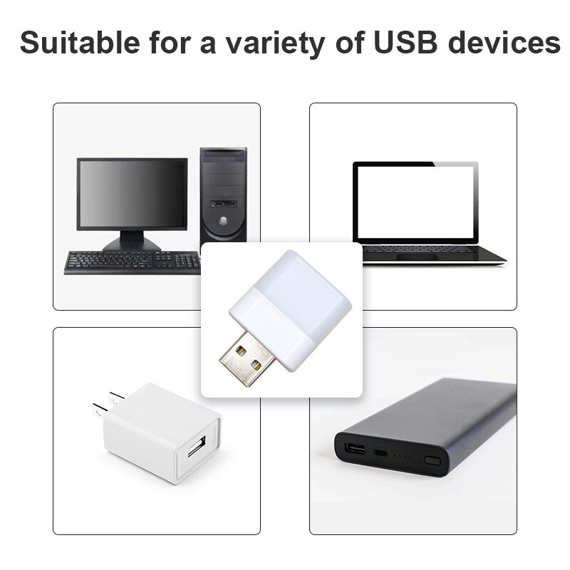 Đèn LED đọc sách bảo vệ mắt hình vuông cổng sạc usb tiết kiệm năng lượng đa năng
