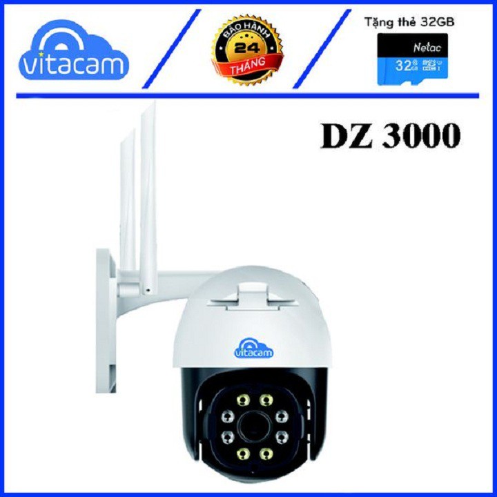 CAMERA NGOÀI TRỜI VITACAM DZ3000 PTZ XOAY 355 ĐỘ, 3.0 MPX 1296P ULTRA HD HÌNH ẢNH SIÊU NÉT | BigBuy360 - bigbuy360.vn