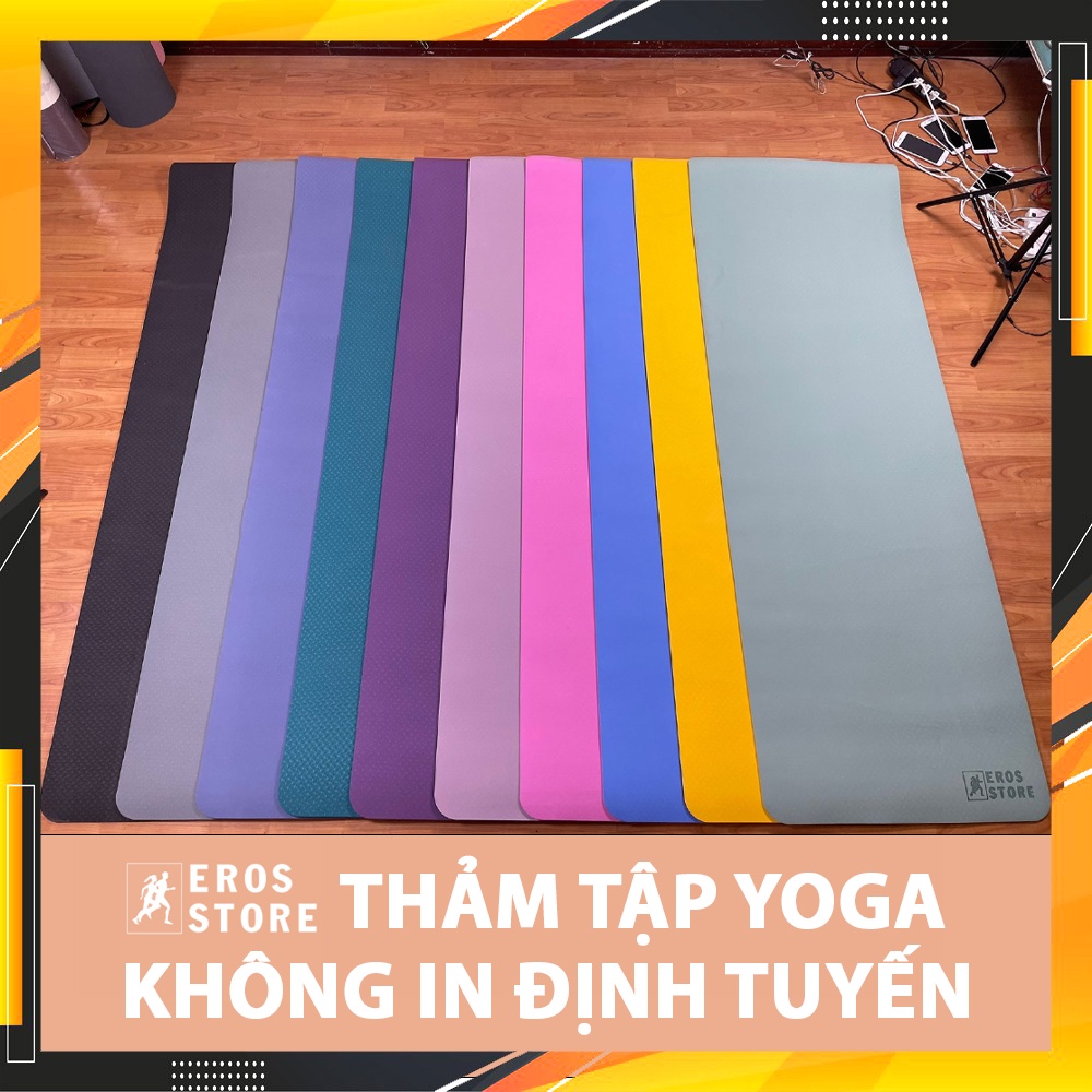 Thảm Tập Yoga Định Tuyến 2 lớp 6 mm cao cấp, gấp gọn, du lịch tiện lợi Chính Hãng Eros Store
