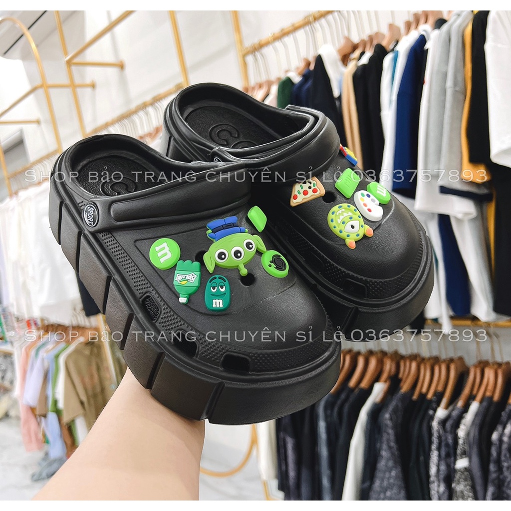 Dép Bánh Mì Cross Nữ Đế 5cm Siêu Nhẹ Kèm Sticker Dễ Thương - Dép Nữ Hot Trend 2022 TẶNG KÈM STICKER