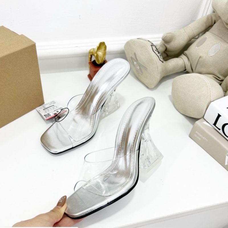 Lo Guốc 9p Zara Quai Trong Mica Mềm Êm Loại 1 Fullbox Tag Cao Cấp