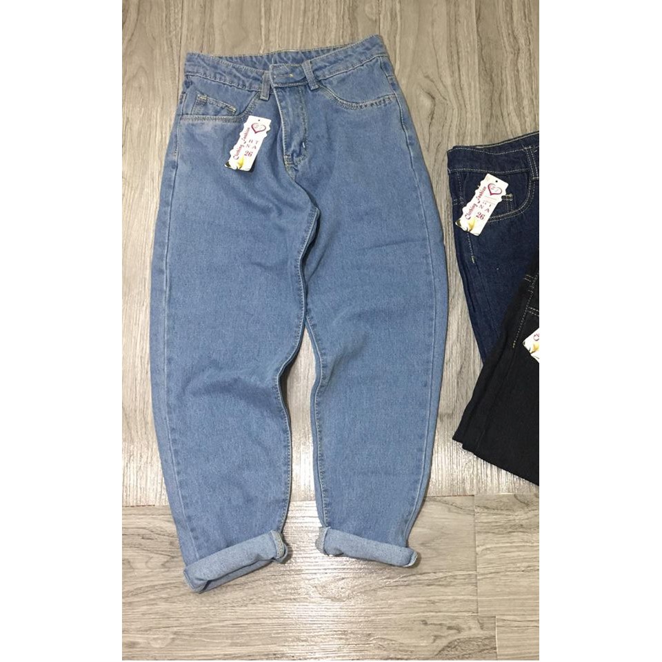 Quần bò nữ Shynstores - quần baggy jeans dáng trơn lưng cao chất đẹp freeship | BigBuy360 - bigbuy360.vn