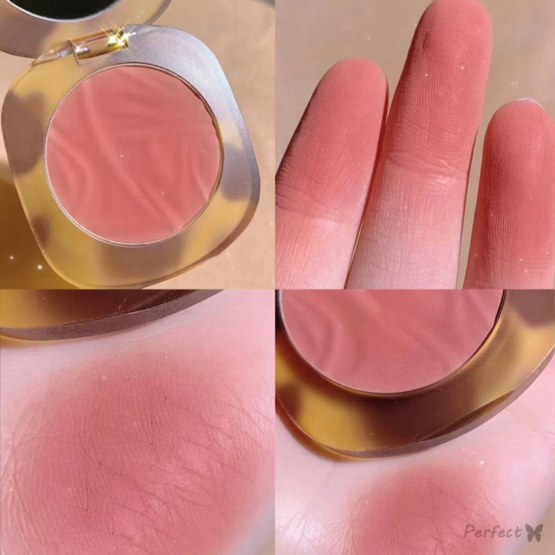 Phấn Má Hồng Hiệu Ứng Lì Không Thấm Nước Tông Màu Cam Trang Điểm Tự Nhiên