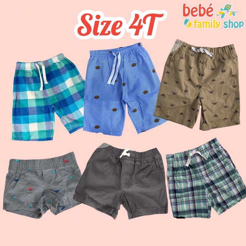 Quần đùi cho bé trai thun cotton, kaki xuất dư xịn Next, Carters