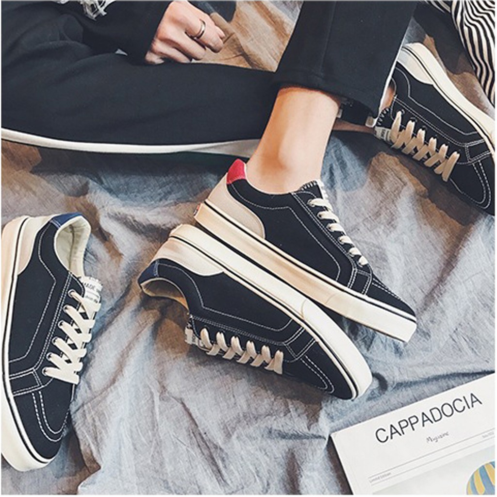 [HOT TREND] Giày Thể Thao Nam Vans Đen, Thân Vải Đế Cao Su Êm, Bền Đẹp, Hót Treand 2021 - BTS Shoes | BigBuy360 - bigbuy360.vn