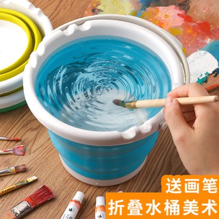 Xô đựng nước vẽ tranh có thể gấp gọn tiện dụng