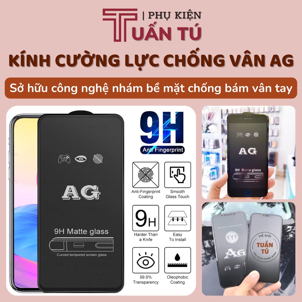 Miếng Dán Cường Lực Chống Vân Tay AG - Cho Full Dòng Máy IPHONE