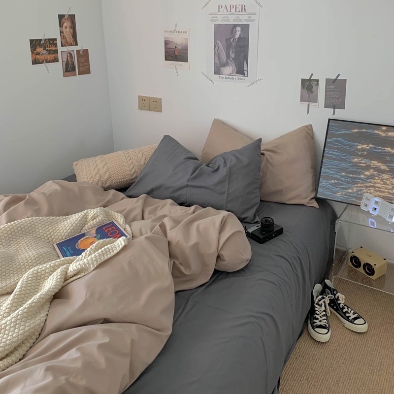 Set Bộ Vỏ Chăn Ga Cotton TC, Chất Cotton Mềm Mát - Nhiều Màu Sắc (shinbedding)