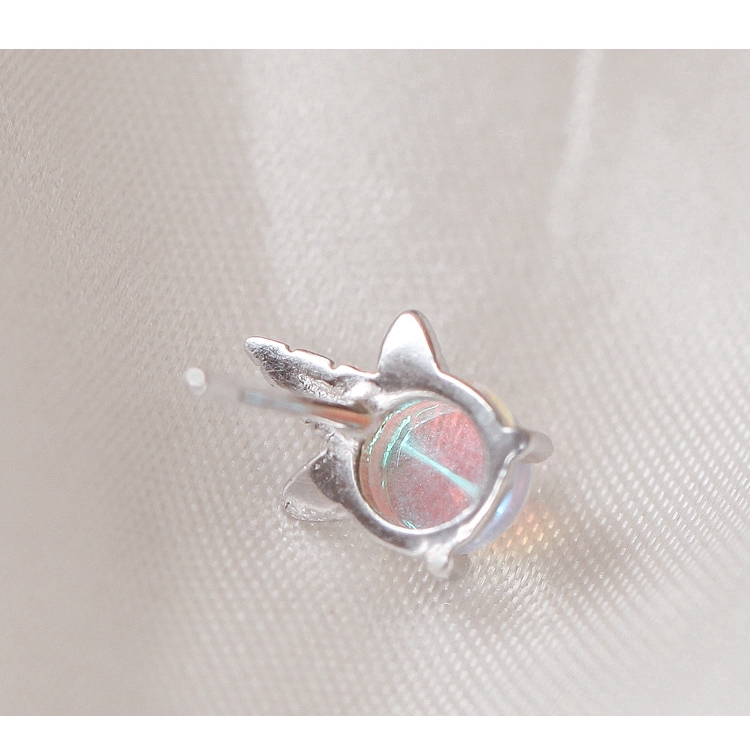 Rainbow Unicorn Stud Earrings 925 Sterling Silver Asymmetric Earrings Student Accessories