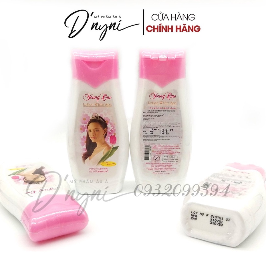 Lotion Sữa Dưỡng Thể Toàn Thân Cô Gái Tóc Xù White Spa Young One 150ml Thái Lan