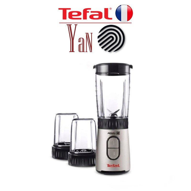 Máy xay sinh tố mini để bàn 3 cối thủy tinh 0.6L Tefal BL133AKR 350W - Hàng chính hãng