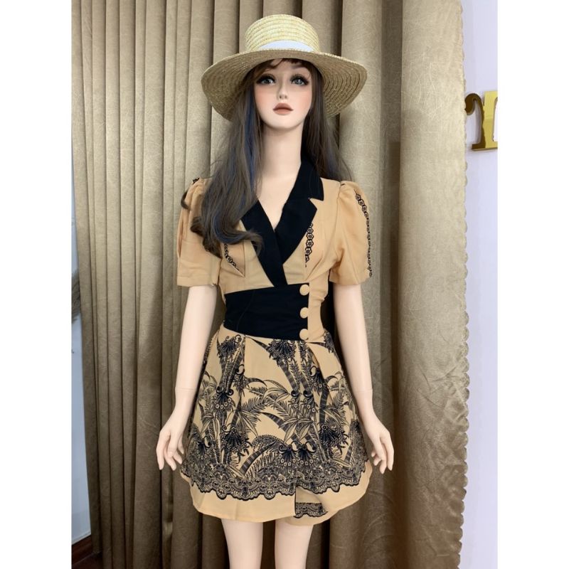 Set đầm kèm quần cùng loại lụa mango