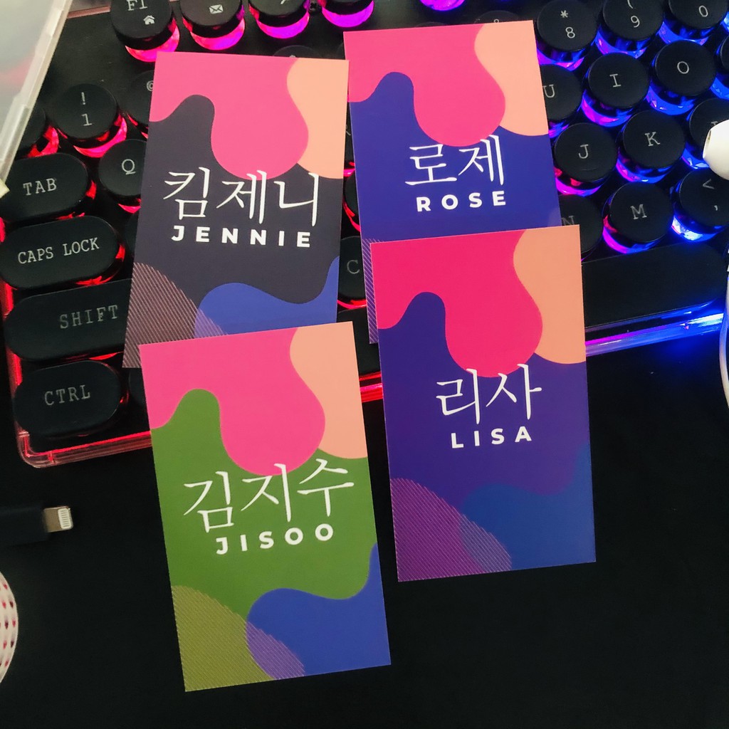 [Độc quyền] Set 4 card Blackpink data thiết kế đặc biệt bởi Kpop All Stars