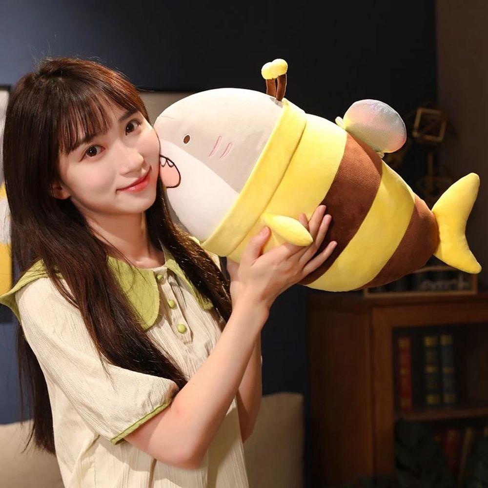 LANFY Cá Mập Nhồi Bông Dễ Thương Dùng Làm Gối Ôm