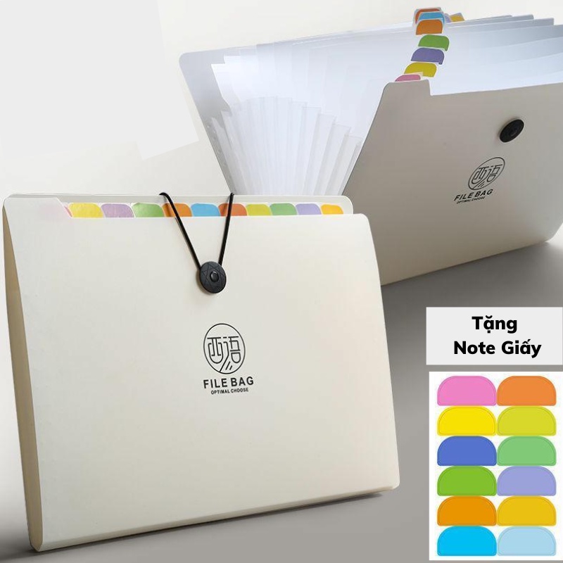 Túi đựng tài liệu a4 nhiều ngăn văn phòng phẩm - 12 ngăn - cao cấp - túi đựng tài liệu nhiều ngăn - MIYABI STORE