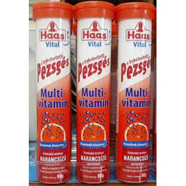 Viên sủi Multi-Vitamin Effer-Vescent Tablets Haas hương cam, bổ sung vitamin C cho cơ thể