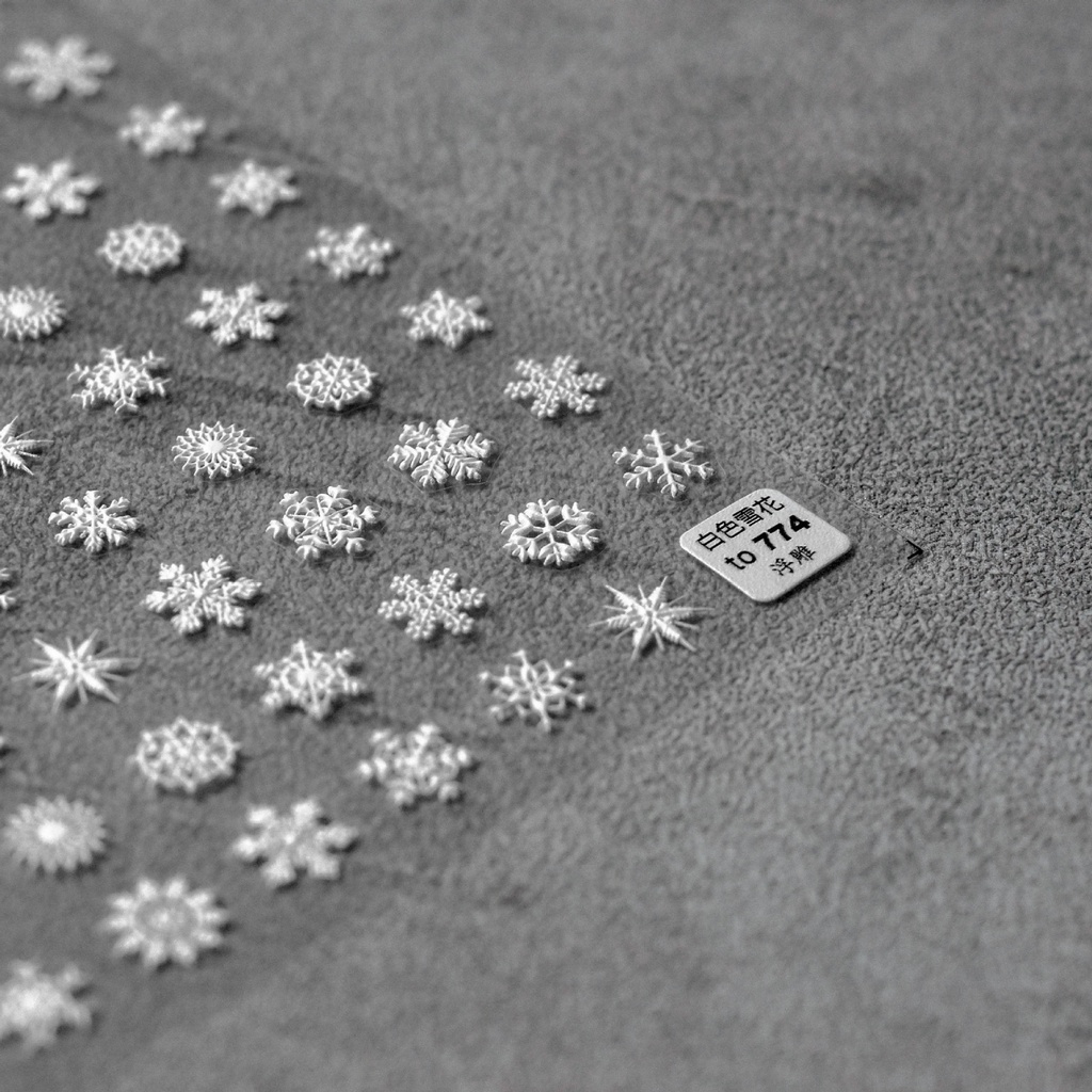 Miếng Dán Trang Trí Móng Tay Hình Bông Tuyết Trắng 774