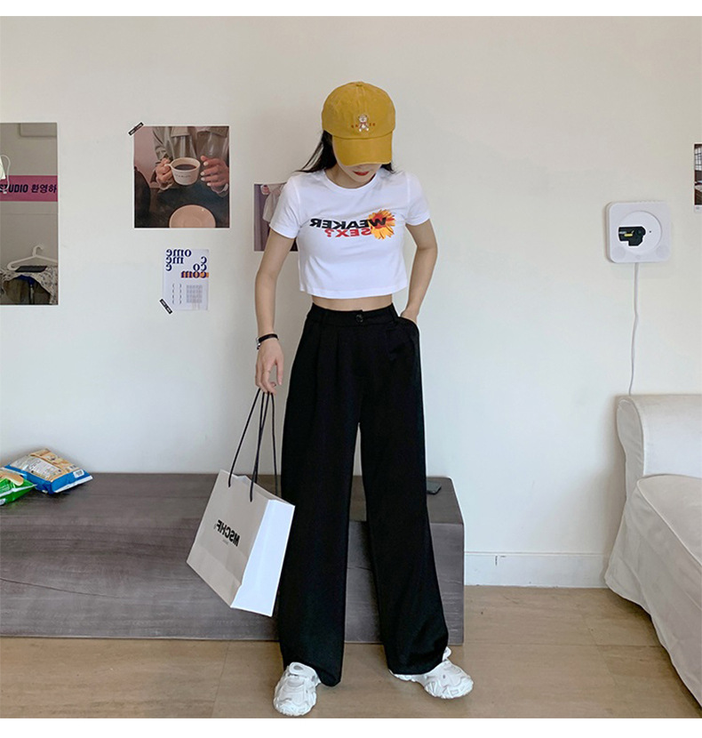 NRVP 2021 short-sleeved T-shirt women's new summer Korean version of the letter printing Slim short student blouse women tees