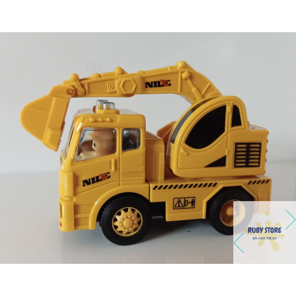 XE CẦN CẨU ĐẨY TRỚN CHẠY NHANH, CÓ NGƯỜI NGỒI LÁI (Scale 1:55)