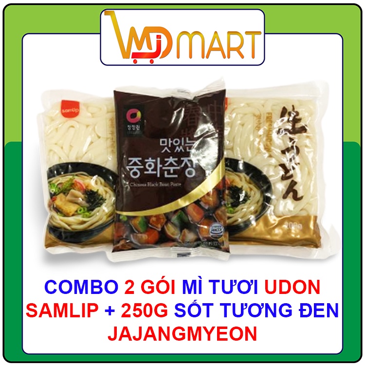Combo 2 gói mì udon samlap + 250g sốt tương đen jajangmyeon