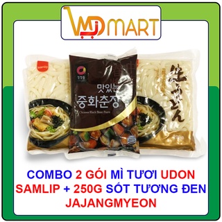 Combo 2 gói mì udon samlap + 250g sốt tương đen jajangmyeon