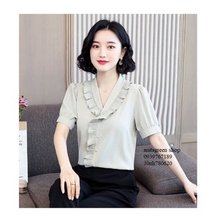 nh780620-SƠ MI NỮ KIỂU TAY NGẮN (thoi trang cong so anitagreen)