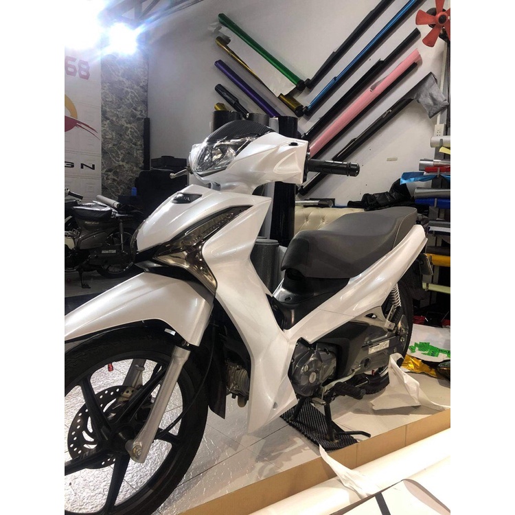 Decal trắng ngọc trai ánh kim, dán xe máy, oto, dán điện thoại,laptop,