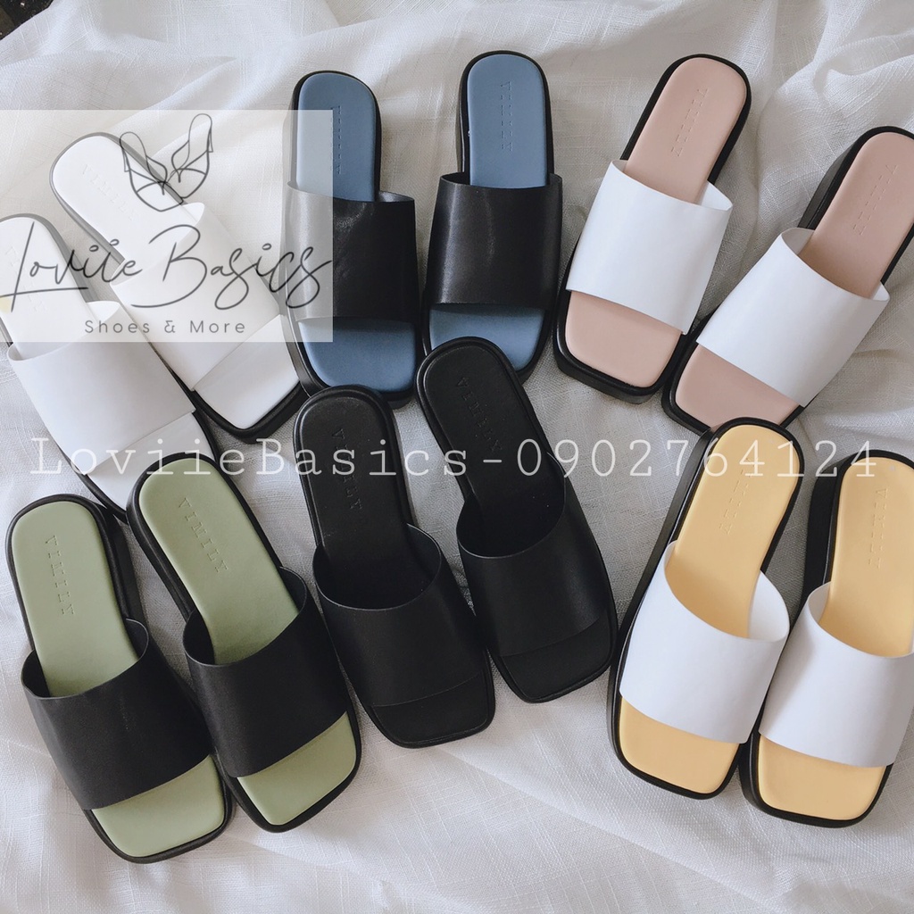 DÉP ĐẾ XUỒNG QUAI NGANG LOVIIE BASICS - DÉP CAO GÓT ĐẾ BẰNG - DÉP NỮ THỜI TRANG D220309