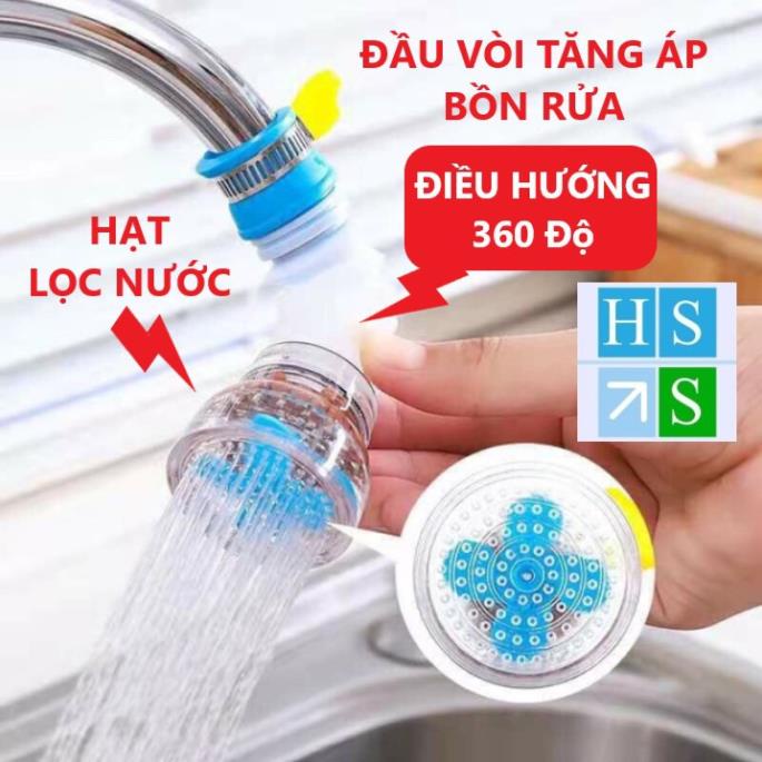 ĐẦU VÒI LỌC NƯỚC tăng áp xoay 360 độ lắp bồn rửa chén bát (Giao mầu ngẫu nhiên) - HS Shop Thủ Đức