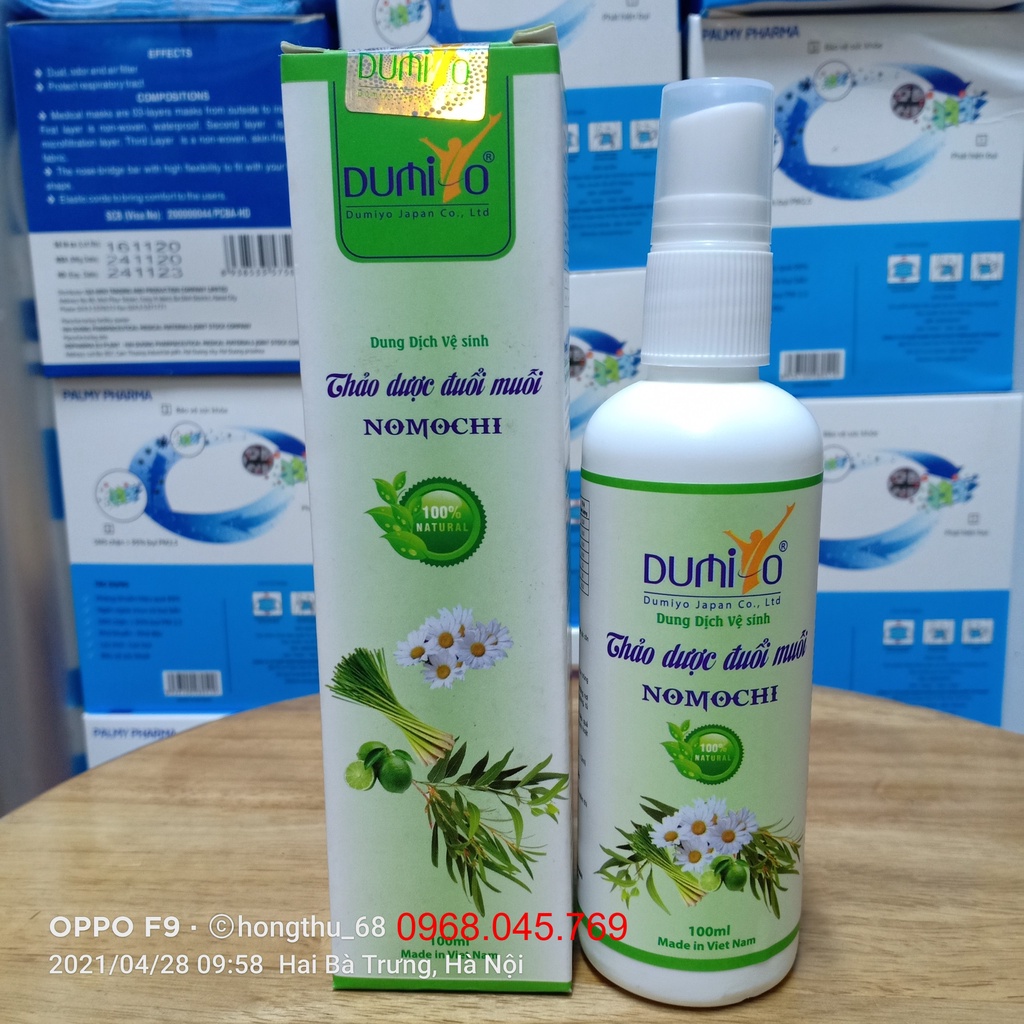 NOMOCHI dung dịch thảo dược đuổi muỗi chai 100ml