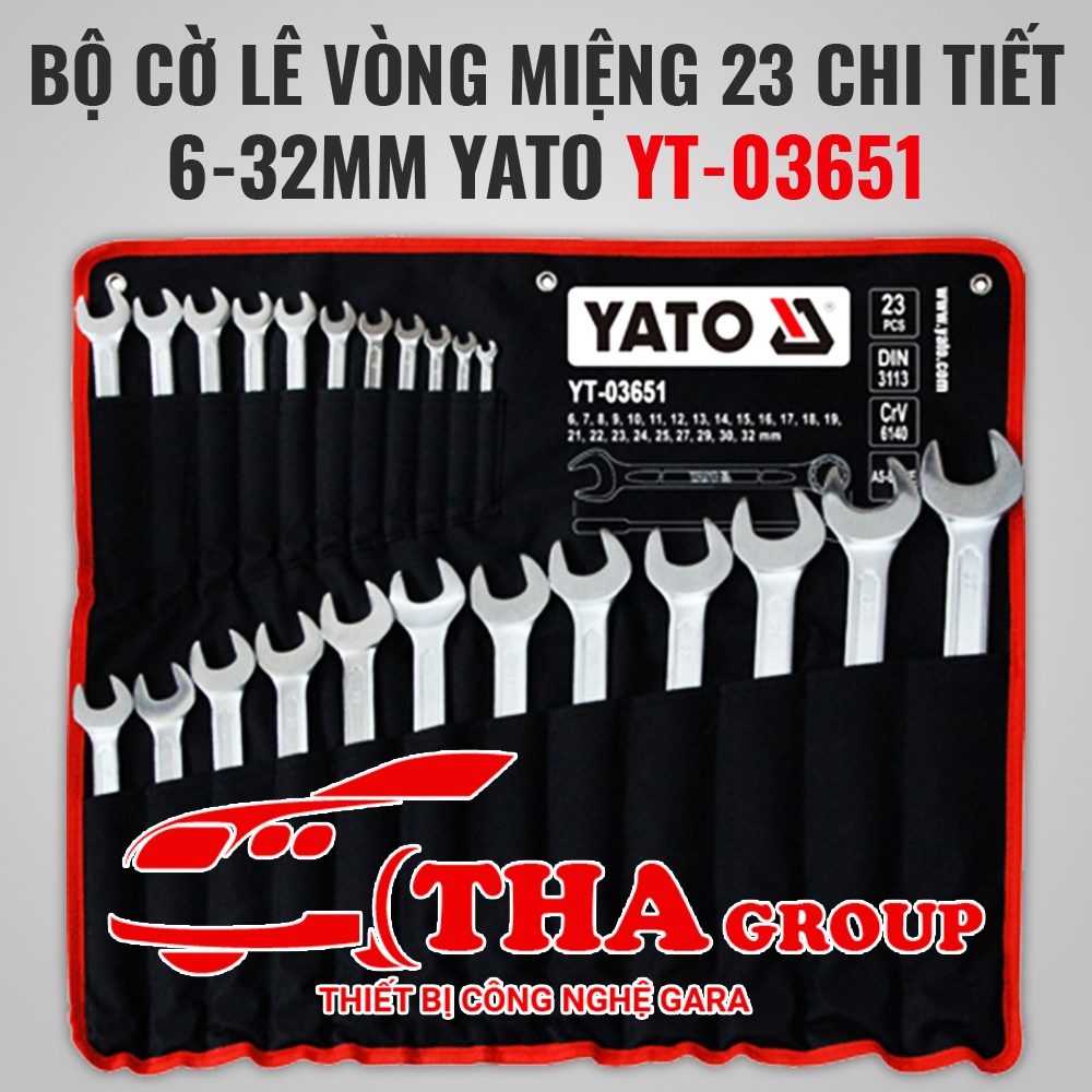 Bộ cờ lê vòng miệng 23 chi tiết 6-32mm Yato YT-03651