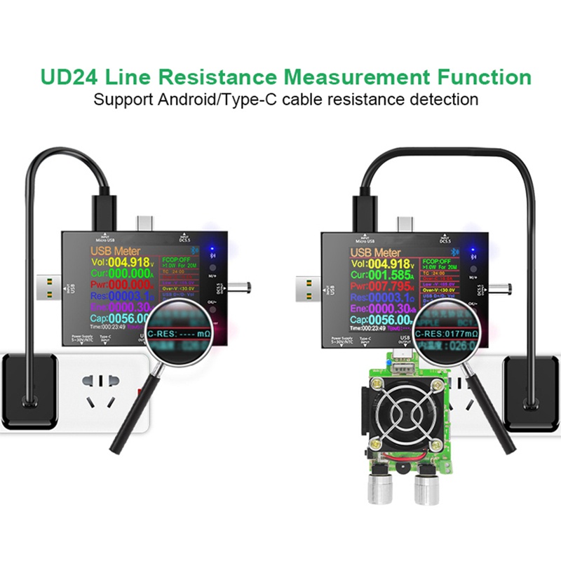 Thiết Bị Kiểm Tra Điện Áp Ud24 USB Type-C 2.4Inch