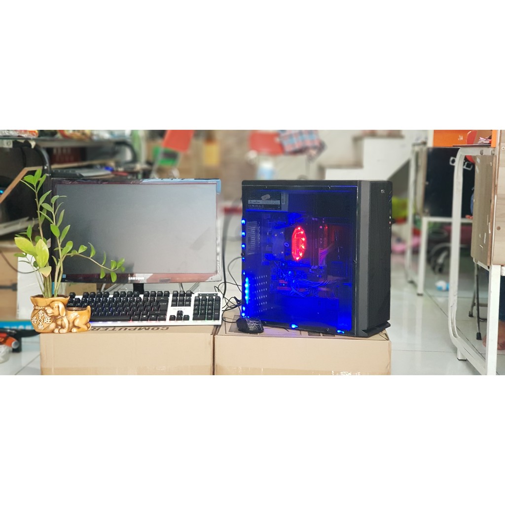 (HOT SALE) Máy vi tính chơi game lol max setting, A8 7600k, Ram 8G, Vga 4G, kèm màn hình 22inch