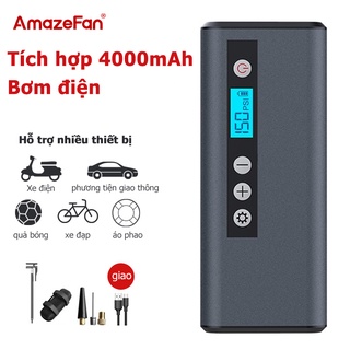 Amazefan Máy bơm không khí điện Máy bơm lốp ô tô Máy bơm di động Tayar Kereta Kỹ thuật số phát hiện áp suất lốp cho xe đạp xe máy Scoot
