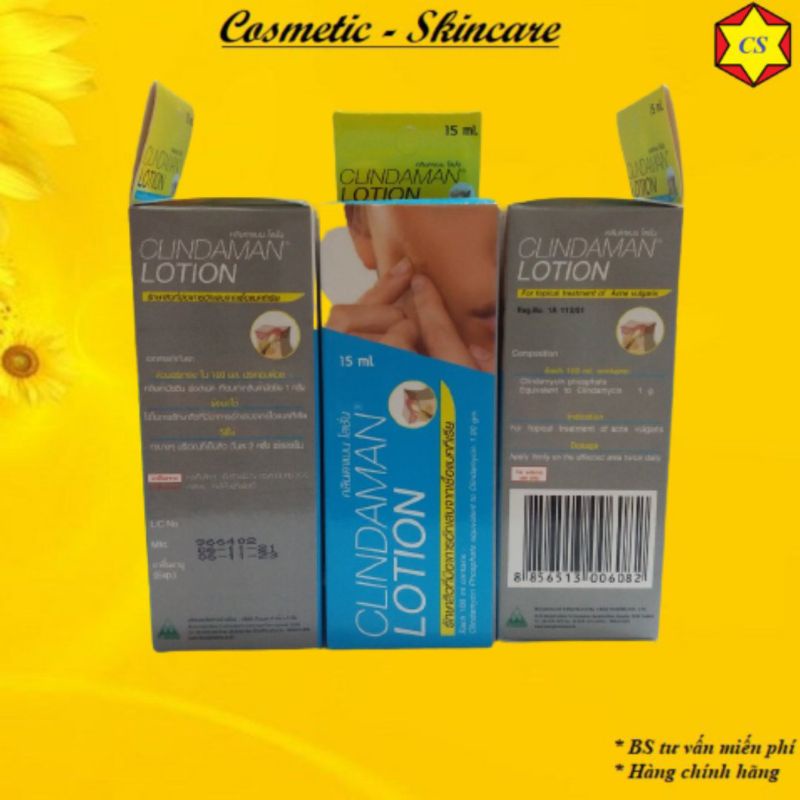 CLINDAMAN LOTION Chấm mụn giảm thâm Thái Lan 15ml