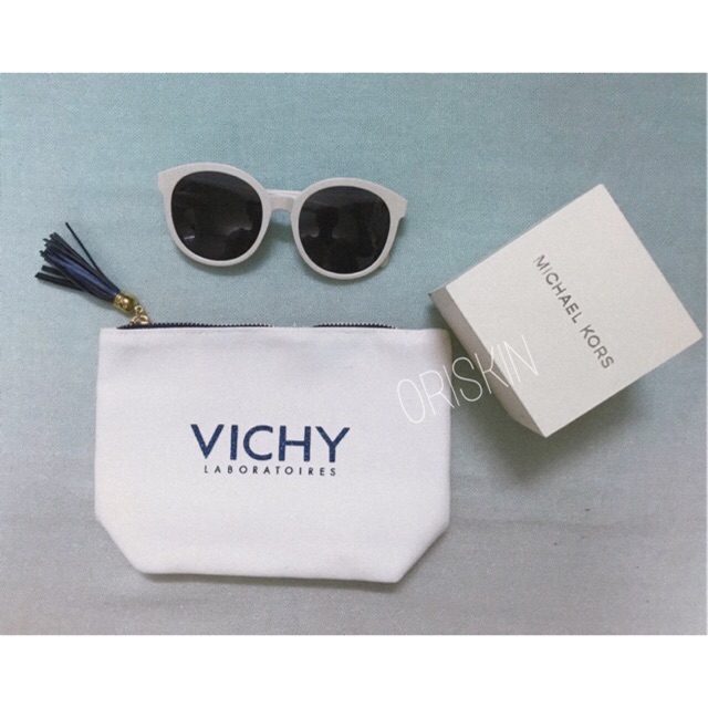 Quà Tặng Vichy- Túi Đựng Mỹ Phẩm Canvas Vichy