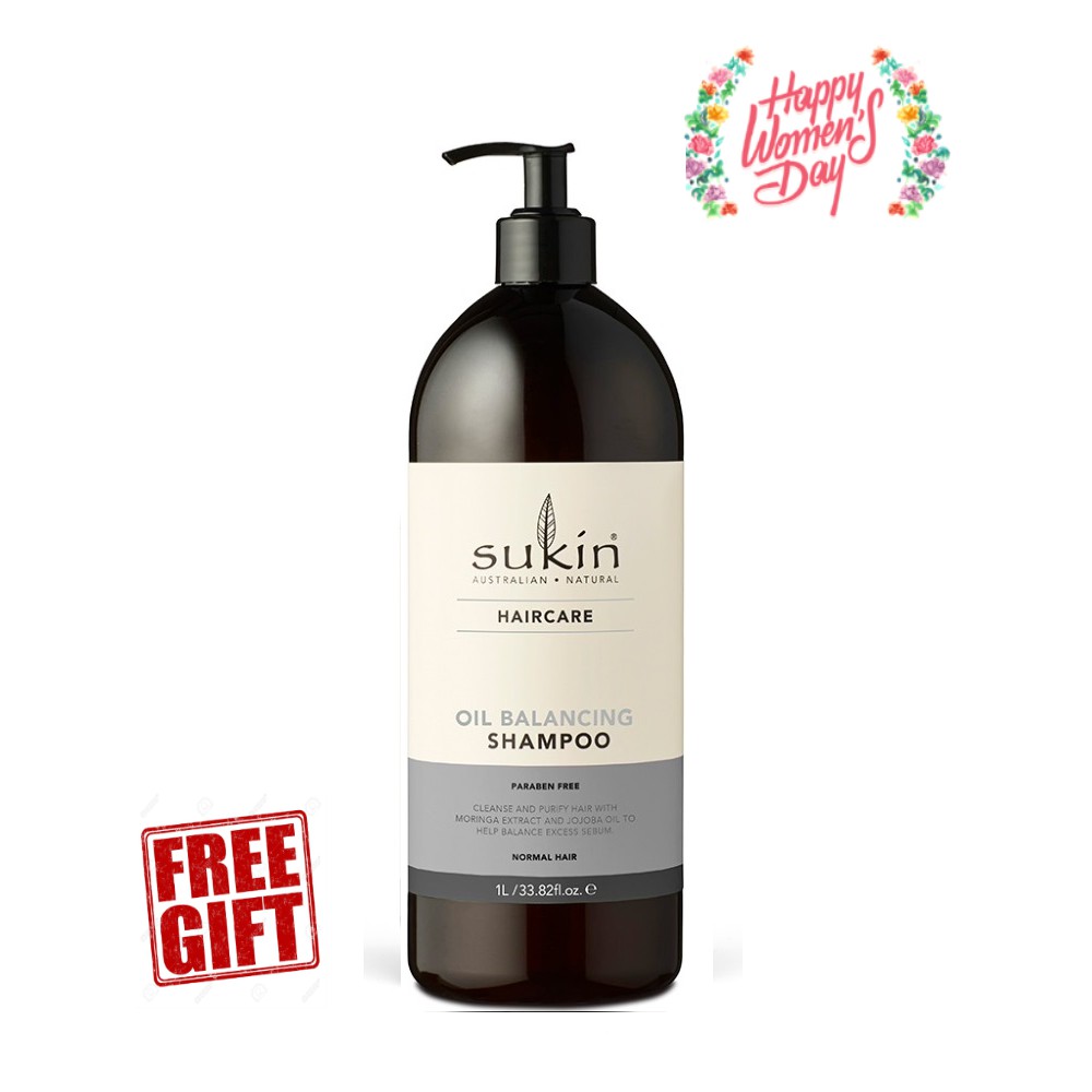 Dầu Gội Thảo Dược Kiềm Dầu Sukin Oil Balancing Shampoo 1 lít