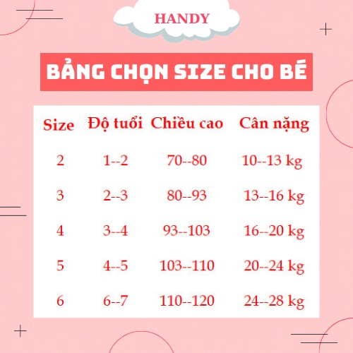 Đầm cổ vuông nhún bèo tay phồng cho bé Handy kids