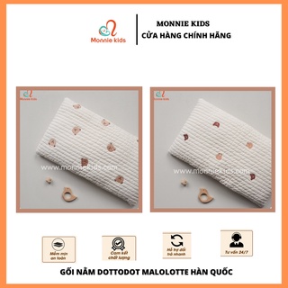 Gối mỏng quilting chữ nhật dot - to - dot thêu hình gấu shagomi hàn quốc