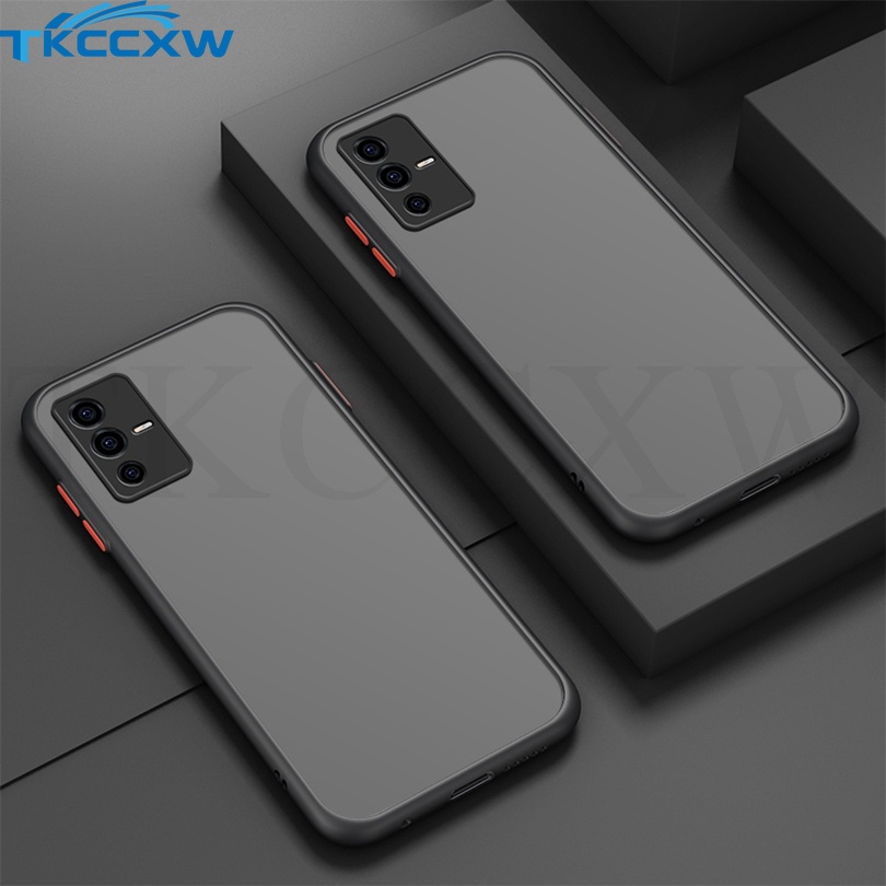 Ốp Điện Thoại Silicon TPU Mềm Nhám Trong Suốt Chống Sốc Cho vivo V23e V23 Pro Y76 Y76S Y74S Y15A Y15S