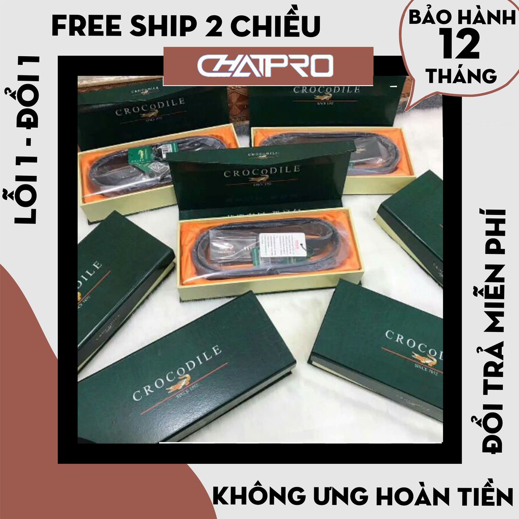 Thắt Lưng Nam Cá Sấu Sang Trọng Dây Lưng Full Box